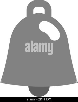 Education bell, illustration, vector on a white background. Stock Vector
