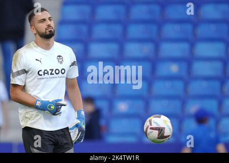 Barcelona, Spain. October 2, 2022, Giorgi Mamardashvili of Valencia CF