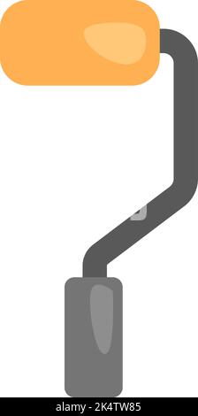 Construction roller, illustration, vector on a white background. Stock Vector