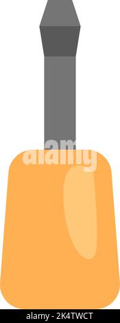 Construction screwdriver, illustration, vector on a white background. Stock Vector