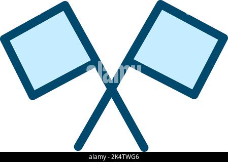 Racing flags, illustration, vector on a white background. Stock Vector
