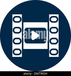 Blogging video tape, illustration, vector on a white background. Stock Vector