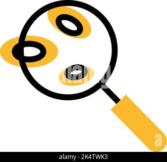Doctors bactery exam, illustration, vector on a white background. Stock Vector