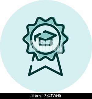 Education reward, illustration, vector on a white background. Stock Vector