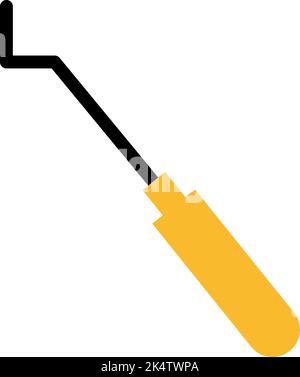 Dentist tooth picker, illustration, vector on a white background. Stock Vector