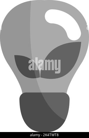 Green lightbulb, illustration, vector on a white background. Stock Vector