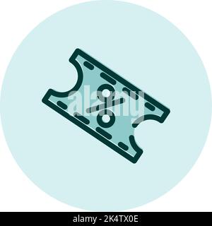 Commercial cupon, illustration, vector on a white background. Stock Vector