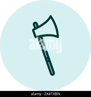 Farming axe, illustration, vector on a white background. Stock Vector