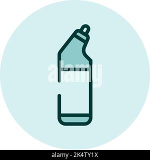 Cleaning toilet gel, illustration, vector on a white background. Stock Vector