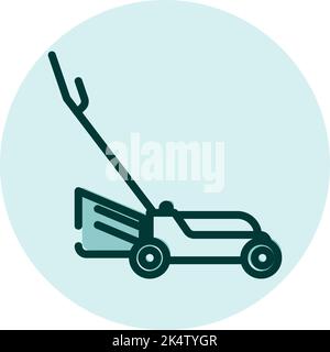 Farming lawnmower, illustration, vector on a white background. Stock Vector