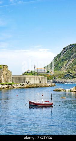 Overview of Cudillero, Principality of Asturias, Spain, Europe Stock Photo