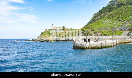 Overview of Cudillero, Principality of Asturias, Spain, Europe Stock Photo