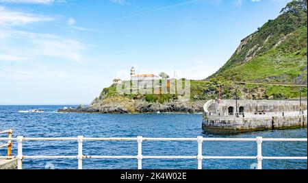 Overview of Cudillero, Principality of Asturias, Spain, Europe Stock Photo