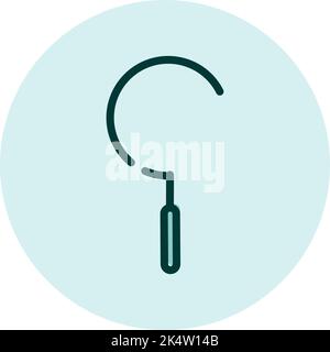 Farming grass cutter, illustration, vector on a white background. Stock Vector