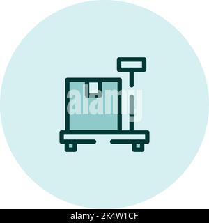 Delivery weight, illustration, vector on a white background. Stock Vector