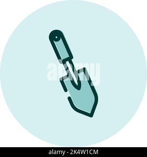 Farm shovel, illustration, vector on a white background. Stock Vector