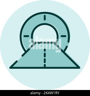 MRI Scan, illustration, vector on a white background. Stock Vector