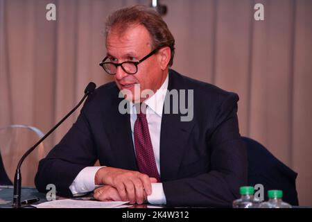 Florence, Italy, 04/10/2022, Medici Riccardi Palace, Florence, Italy, October 04, 2022, Vito Cozzoli (president of Sport e Salute)  during  UniCredit Firenze Open - Presentation press conference - Tennis Internationals Stock Photo