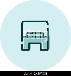 Single hotel bed, illustration, vector on a white background. Stock Vector