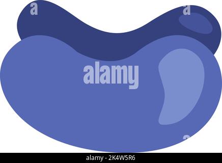 Blue hotdog, illustration, vector on a white background. Stock Vector