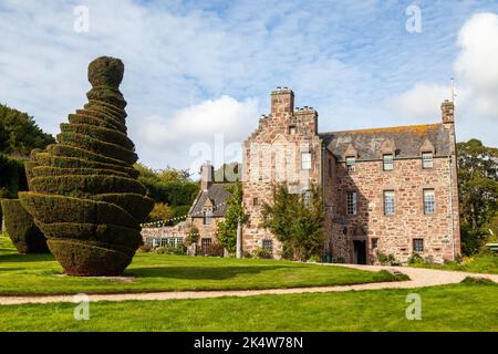 Fingask Castle is a rural wedding venue between Perth & Dundee, Scotland Stock Photo