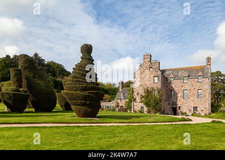 Fingask Castle is a rural wedding venue between Perth & Dundee, Scotland Stock Photo