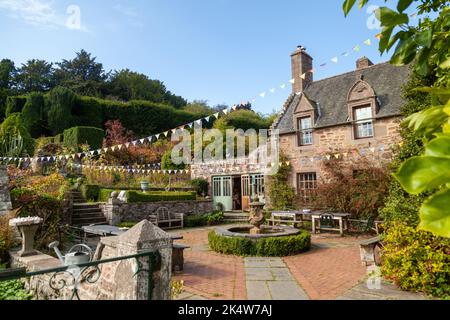 Fingask Castle is a rural wedding venue between Perth & Dundee, Scotland Stock Photo