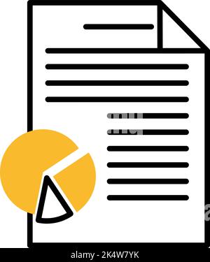 Project menagement report, illustration, vector on a white background. Stock Vector