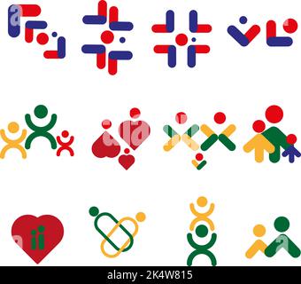Interesting logos, illustration, vector on a white background. Stock Vector