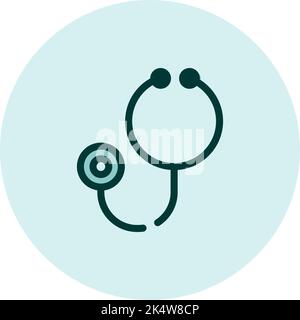Black medical stethoscope isolated on white background. Diagnostic ...