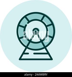 Pet mouse circle, illustration, vector on a white background. Stock Vector