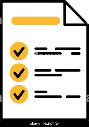 Project menagement checklist, illustration, vector on a white background. Stock Vector