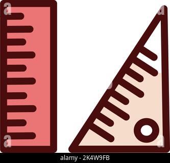 Office ruler, illustration, vector on a white background. Stock Vector