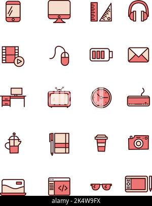 Business and office Icons -vector icon set Stock Vector Image & Art - Alamy