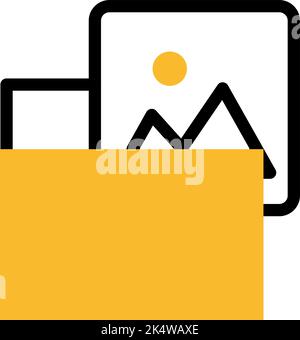 Network picture folder, illustration, vector on a white background. Stock Vector