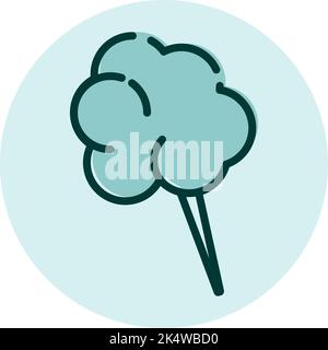 Sweet cotton, illustration, vector on a white background. Stock Vector
