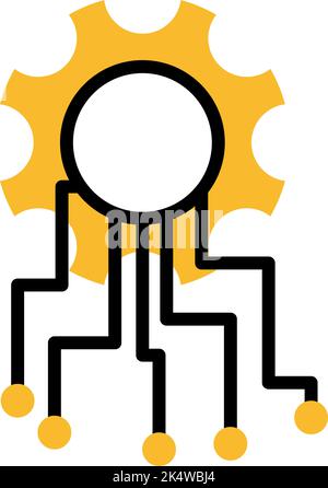 Project menagement digital optimization, illustration, vector on a white background. Stock Vector