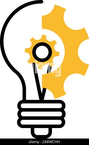 Project menagement idea generation, illustration, vector on a white background. Stock Vector