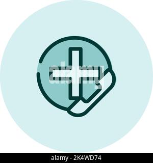 Medical call center emergency, illustration, vector on a white background. Stock Vector