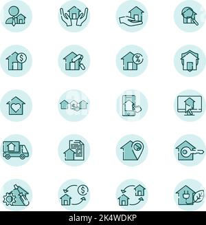 Real Estate and building icons - Vector Icon Set Stock Vector Image ...