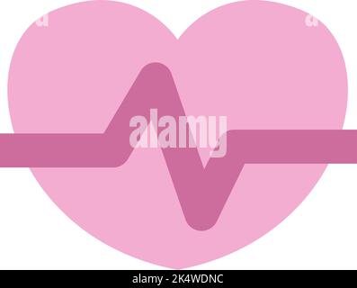 Medicine heart monitoring, illustration, vector on a white background. Stock Vector