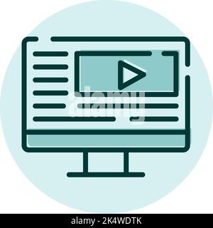 Online blogging, illustration, vector on a white background. Stock Vector