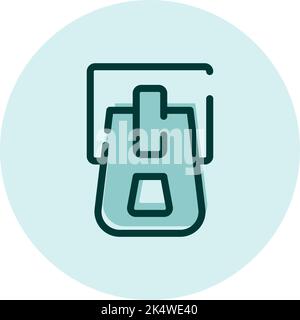 Textile zipper, illustration, vector on a white background. Stock Vector