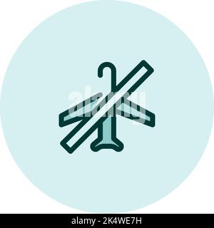 Mobile airplane mode off, illustration, vector on a white background. Stock Vector