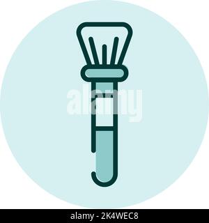 Makeup brush, illustration, vector on a white background. Stock Vector