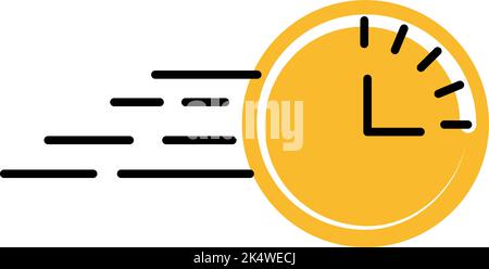 Project menagement deadline, illustration, vector on a white background. Stock Vector