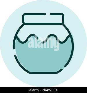 Sweets jam, illustration, vector on a white background. Stock Vector