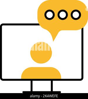 Project menagement webinar, illustration, vector on a white background. Stock Vector