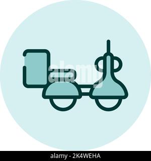 Small motorcycle, illustration, vector on a white background. Stock Vector