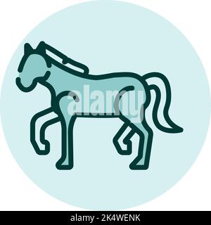 Wild horse, illustration, vector on a white background. Stock Vector